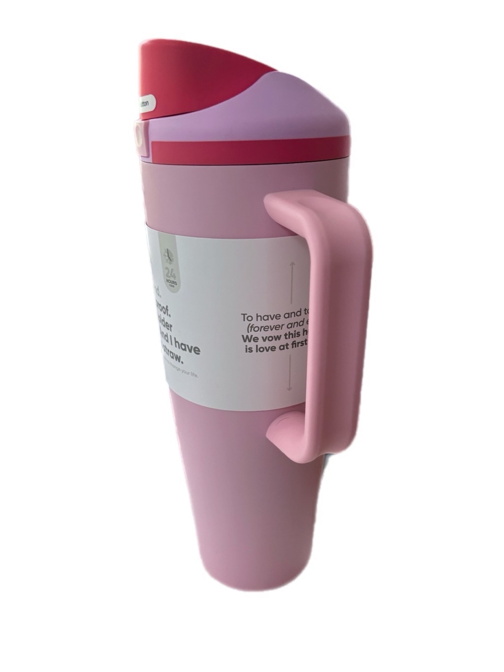NEW Owala FreeSip 40 oz Insulated Stainless Steel Water Bottle Pink Leakproof